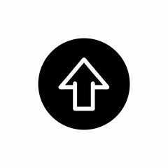 Simple black circle with white up arrow icon