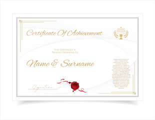Certificate template diploma vintage border award background, Winner achievement certificate design collection