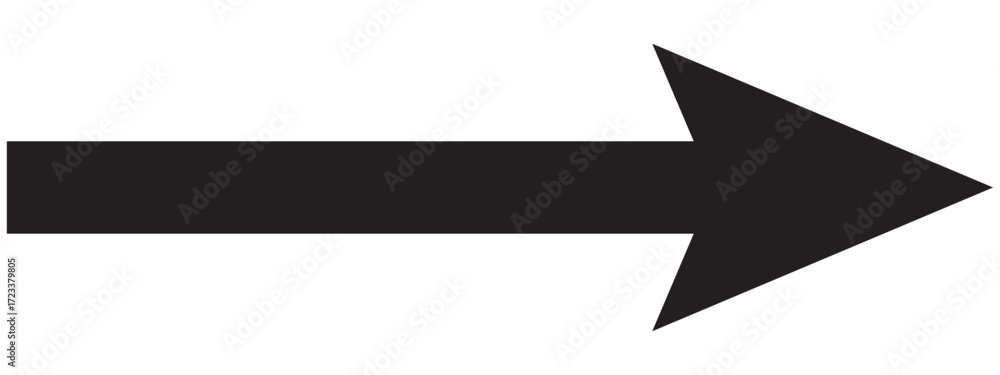 Poster long arrow vector. long arrow icon. vector of trendy long arrow pointing right in flat style. horizo