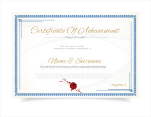 Certificate template diploma vintage border award background, Winner achievement certificate design collection