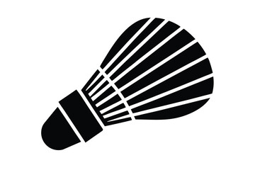 shuttlecock icon silhouette vector illustration