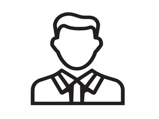 Clean vector representation of career man professional growth icon
