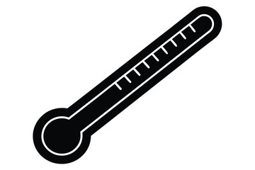 thermometer icon silhouette vector illustration