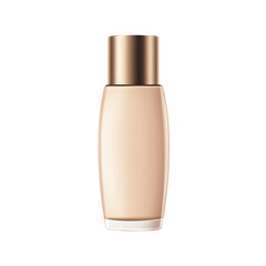 Luxurious Beige Bottle with Metallic Cap for Elegance and Sophistication