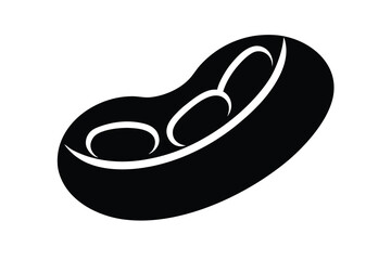 beans icon silhouette vector illustration