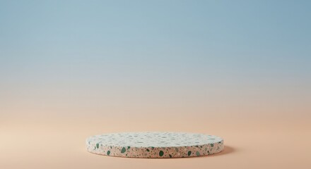 Modern Round Display Platform on Stylish Gradient Background