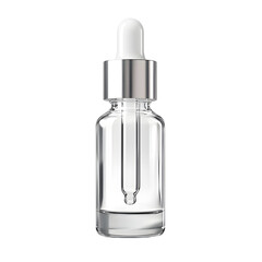 Luxurious Glass Dropper Bottle with Elegant Silver Cap for Cosmetics, Skincare, and Essential Oils