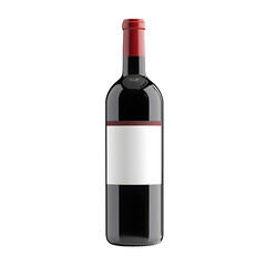 Elegant Red Wine Bottle with Blank Label for Customization