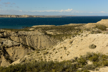 Peninsula Valdes coast landscape, World Heritage Site, Patagonia Argentina