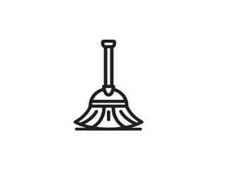Elegant cleaning service icon with clean minimalist line art