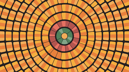 Fototapeta premium Abstract Circular Pattern with Earthy Tones and Geometric Shapes for Modern Backgrounds