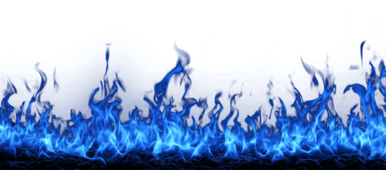 Dark background with vibrant blue fire