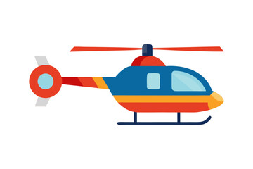Fototapeta premium Illustration of a colorful helicopter, perfect for childrens books or educational materials