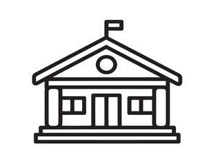 College Education Symbol in Modern Minimal Vector Line Design