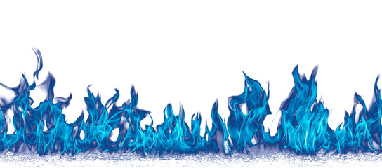 Dark background with vibrant blue fire