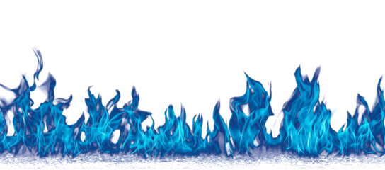 Dark background with vibrant blue fire