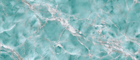 Obraz premium Seamless turquoise background, marble texture, tileable pattern, natural stone, mint green premium branding background, white veins - elegant, premium & luxurious aesthetic.