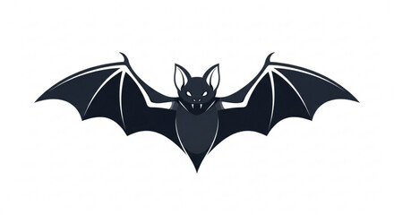 Illustration of a bat with its wings spread, this image is perfect for halloween or any spooky occasion, and is a great addition to any design