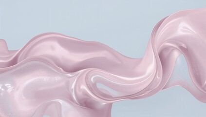 Obraz premium Captivating flowing pink liquid with subtle glitter creates an elegant, luxurious, and modern abstract background perfect for beauty.