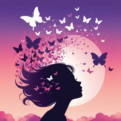 World Celebration – International Day of the Girl Child, October 11 | Empowering Young Women | Vector Background Design for Awareness and Education