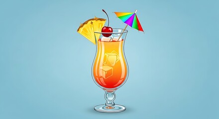 Tropical Cocktail Drink.