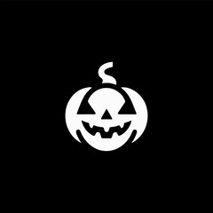 Spooky Jack o Lantern Icon Illustration in Vector