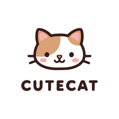 Cat logo template vector icon	