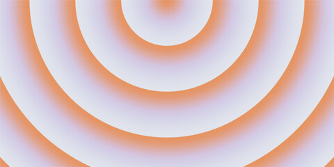 Soft Concentric Orange and White Gradient Ripples Abstract Background Design.