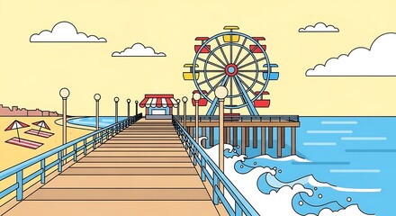 Pier and Ferris Wheel.