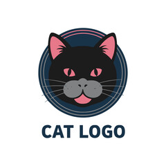 Cat logo template vector icon	