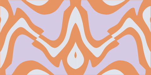 An Abstract Organic Psychedelic Swirling Pattern Featuring Warm Tones of Orange and Lavender.