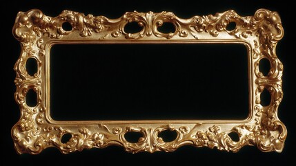 baroque. Ornate golden frame on dark velvet, showcasing intricate baroque details and luxurious texture. event programs, museum guides, designed for cultural heritage projects and event programs.