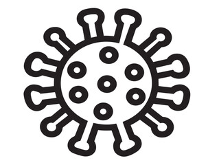 Medical Coronavirus Symptoms Symbol in Professional Vector Line Illustration