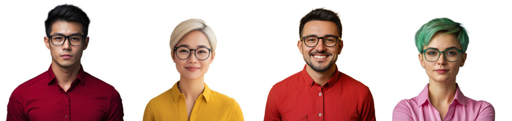 Obraz premium man white woman isolated on background