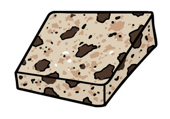 A stylized granite block icon, showcasing strength and texture. Clean, modern illustration suitable for various commercial applications. Bold, earthy tones.