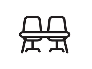 Coworking Space Icon in Clean Minimalist 2D Vector Illustration