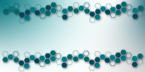 Blue gradient abstract hexagonal pattern background, futuristic digital polygon grid, modern technology style, clean minimal wallpaper, honeycomb design for template, poster, and web cover.