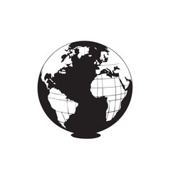 globe on white background