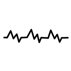 Heartbeat line icon. Heart rhytm. ECG. Electro Cardiogram. Vector illustration isolated on white background.