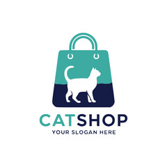 Cat logo template vector icon	