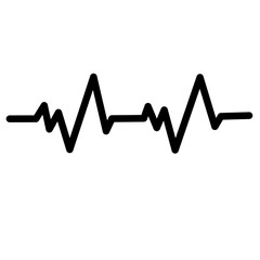 Heartbeat line icon. Heart rhytm. ECG. Electro Cardiogram. Vector illustration isolated on white background.