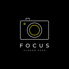 Camera studio camera brand simple logo design vector