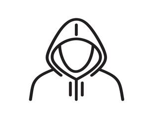 Clean line art cyber crimes shield protection vector icon