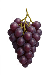 Fototapeta premium Bunch of red grapes hanging on transparent background