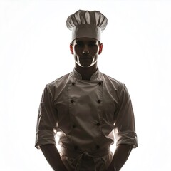 Chef silhouette against white