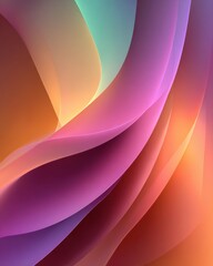 Fototapeta premium Abstract Artistic Light Play: A dance of layered pastel light in flowing organic forms creates a mesmerizing display of color and texture.