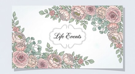 Floral frame design for life events