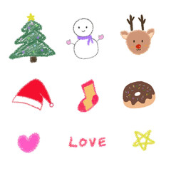 Cute Christmas Doodle Sticker Set