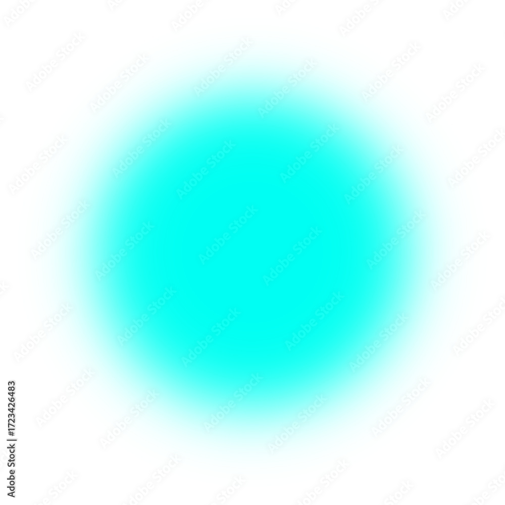 Poster blue gradient blur circle with soft glow and light beam effect isolated on transparent background fo
