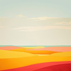 Fototapeta na wymiar Landscape grassland outdoors painting.